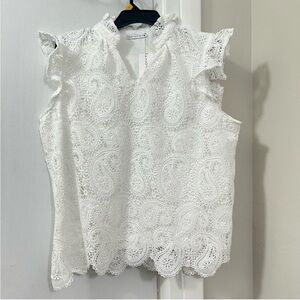 Notations White Lace Blouse